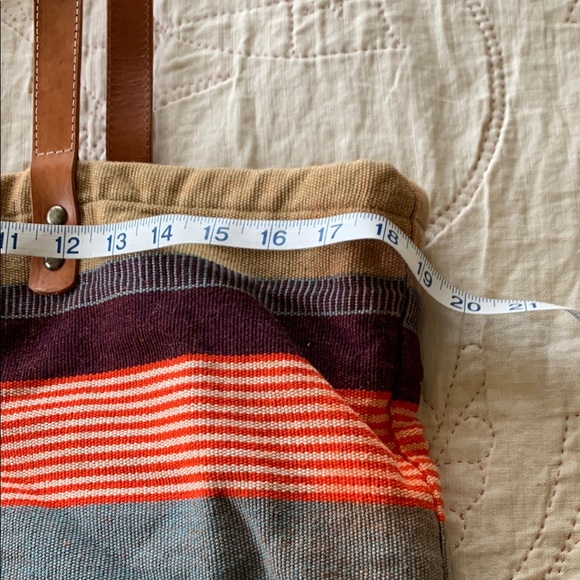 Striped Canvas Tote Bag - Picture 7 of 9